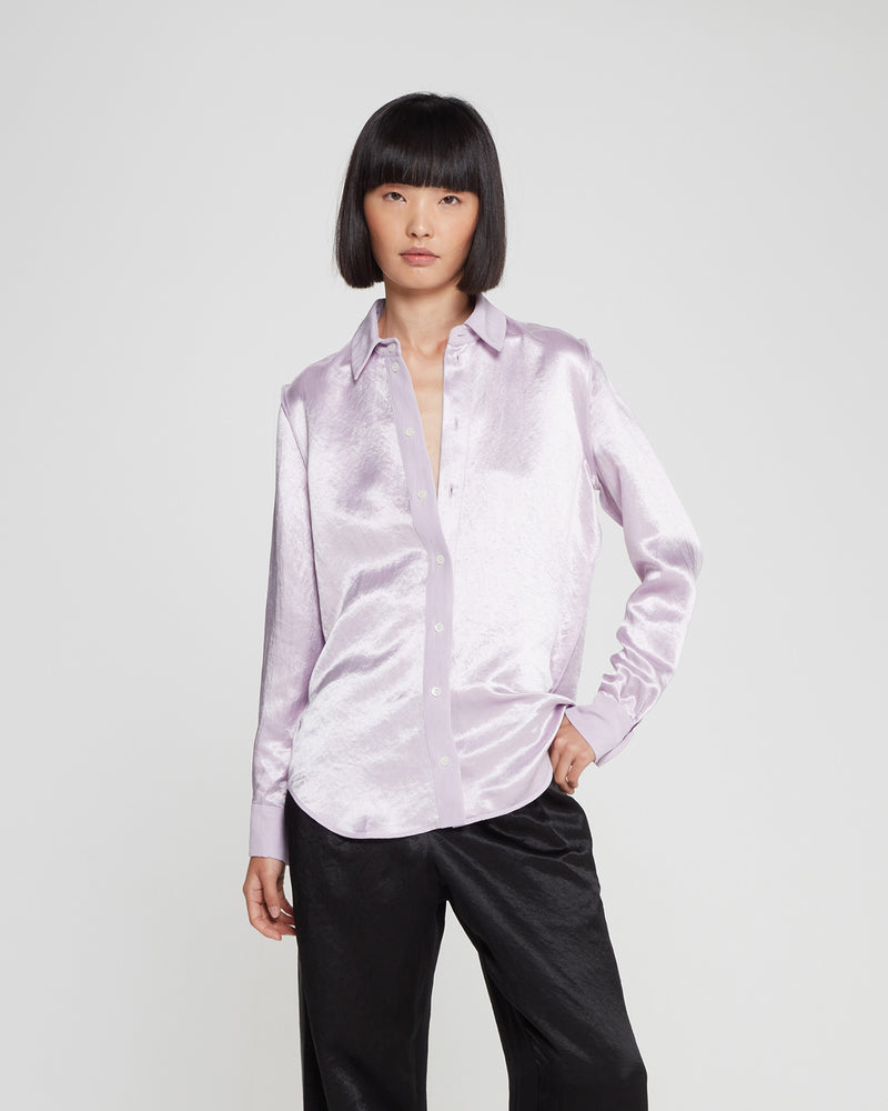Satin Inside Out Shirt - Soft Lilac picture #1