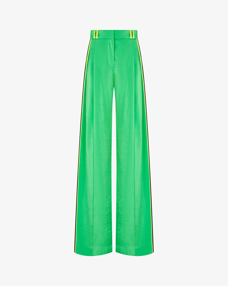 Serena Wide Leg Trouser - Bright Green picture #2