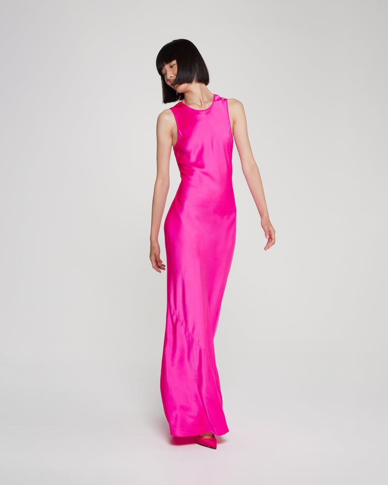 Silk Tank Dress - Shocking Pink picture #3