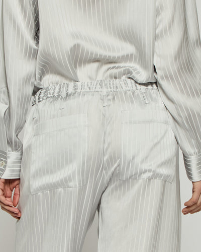 Satin Stripe Utility Jogger - Silver SERENA BUTE