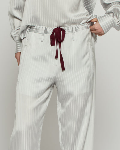 Satin Stripe Utility Jogger - Silver SERENA BUTE