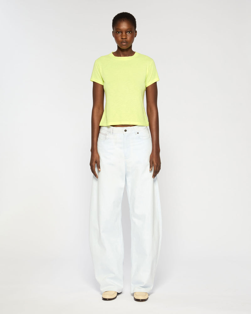 Cotton Short Sleeve T-Shirt - Lime Yellow SERENA BUTE