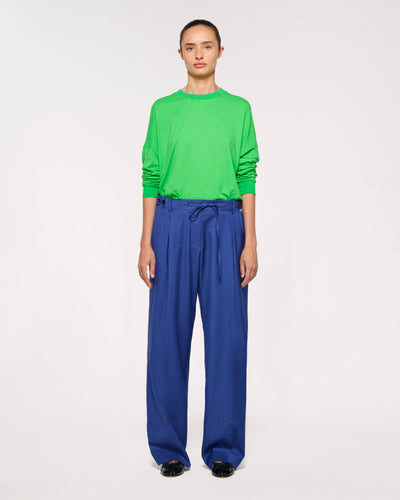 Wool Side Tab Jogger - Cobalt Blue SERENA BUTE