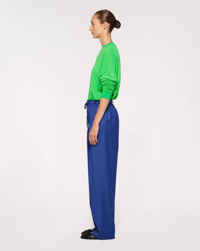 Wool Side Tab Jogger - Cobalt Blue SERENA BUTE