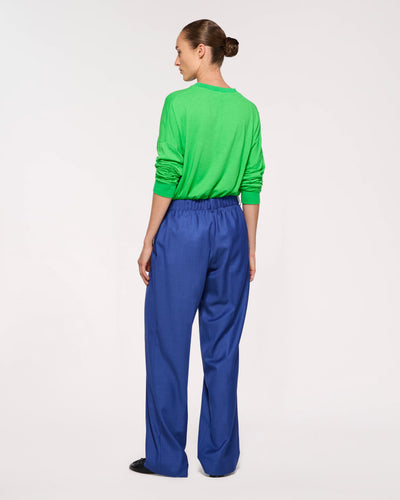 Wool Side Tab Jogger - Cobalt Blue SERENA BUTE
