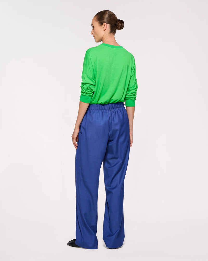Wool Side Tab Jogger - Cobalt Blue SERENA BUTE