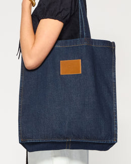 Denim Tote Bag - Dark Blue