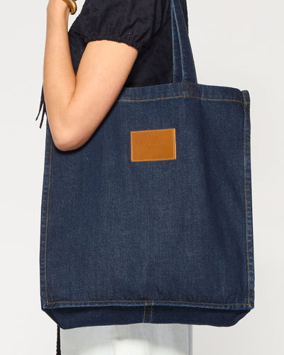 Denim Tote Bag - Dark Blue SERENA BUTE
