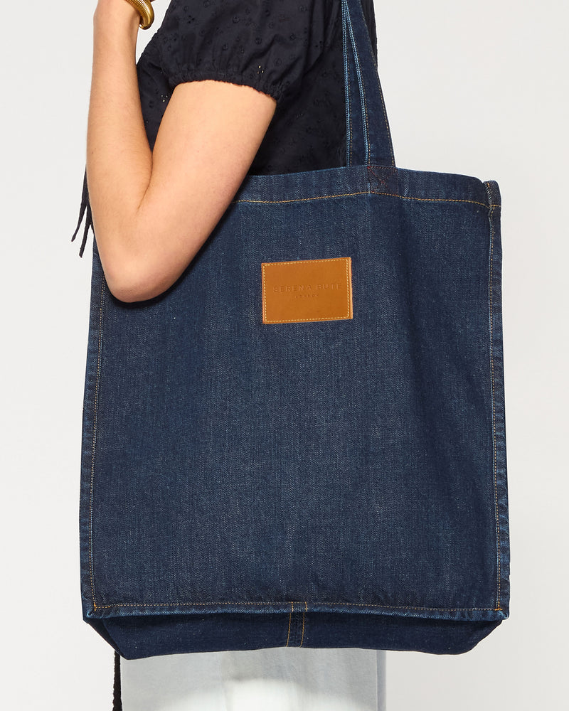 Denim Tote Bag - Dark Blue picture #1