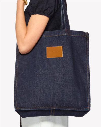 Denim Tote Bag - Dark Navy SERENA BUTE