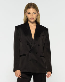 Double Breasted Blazer - Black