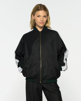 Bomber Jacket - Dark Green Wool