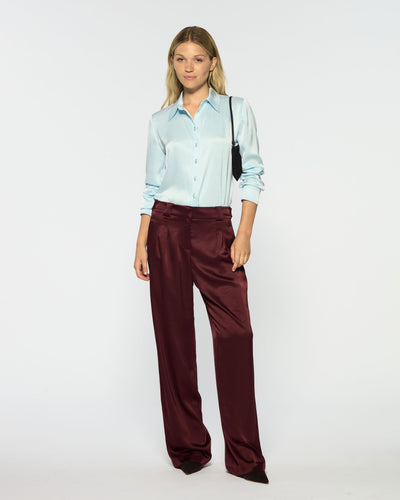 Boyfriend Trouser - Burgundy SERENA BUTE