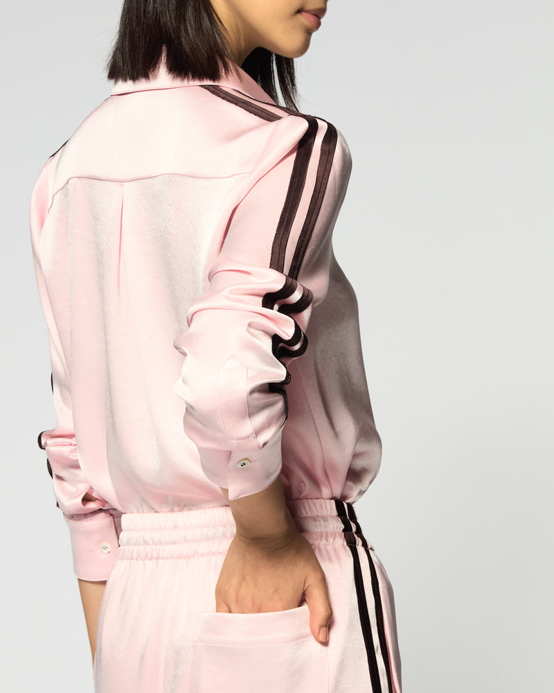 Satin Classic Shirt - Pale Pink SERENA BUTE