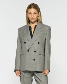 Double Breasted Blazer - Prince of Wales Check