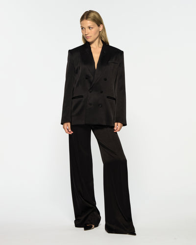 Double Breasted Blazer - Black SERENA BUTE