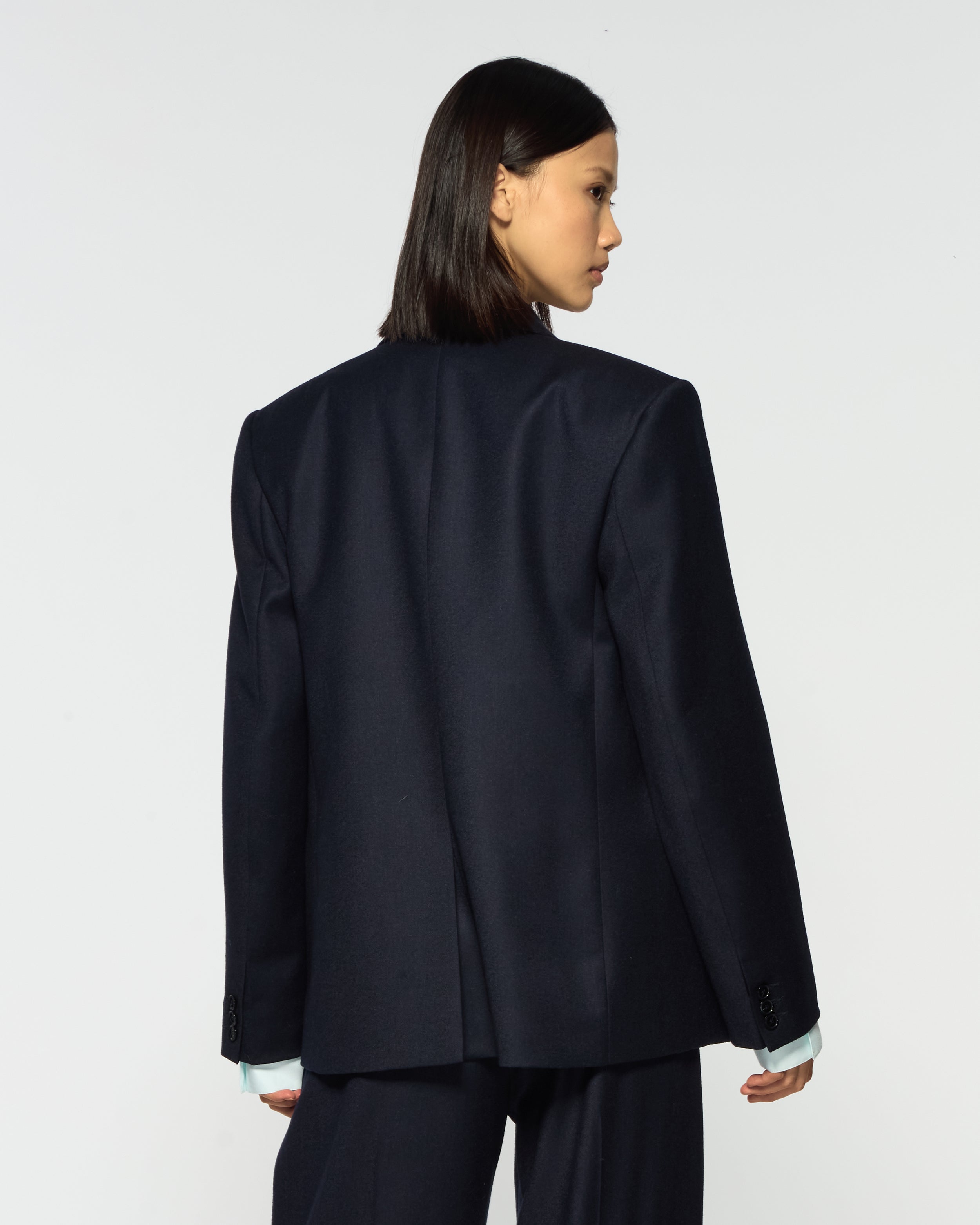 Double Breasted Blazer - Navy Blue