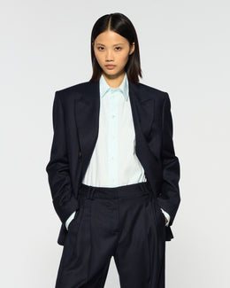 Double Breasted Blazer - Navy Blue