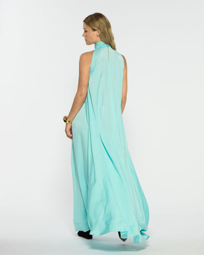 Draped Full Length Dress - Aqua SERENA BUTE