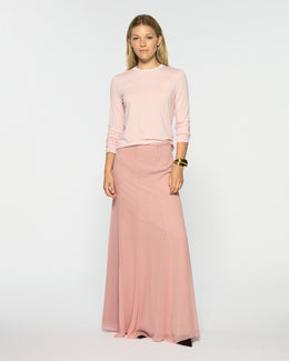 Georgette Full Length Skirt - Liqueur Silk
