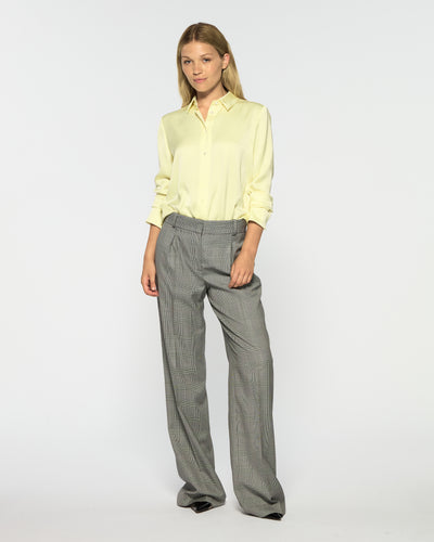 Inverted Box Pleat Trouser - Prince of Wales Check SERENA BUTE