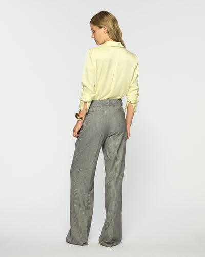 Inverted Box Pleat Trouser - Prince of Wales Check SERENA BUTE