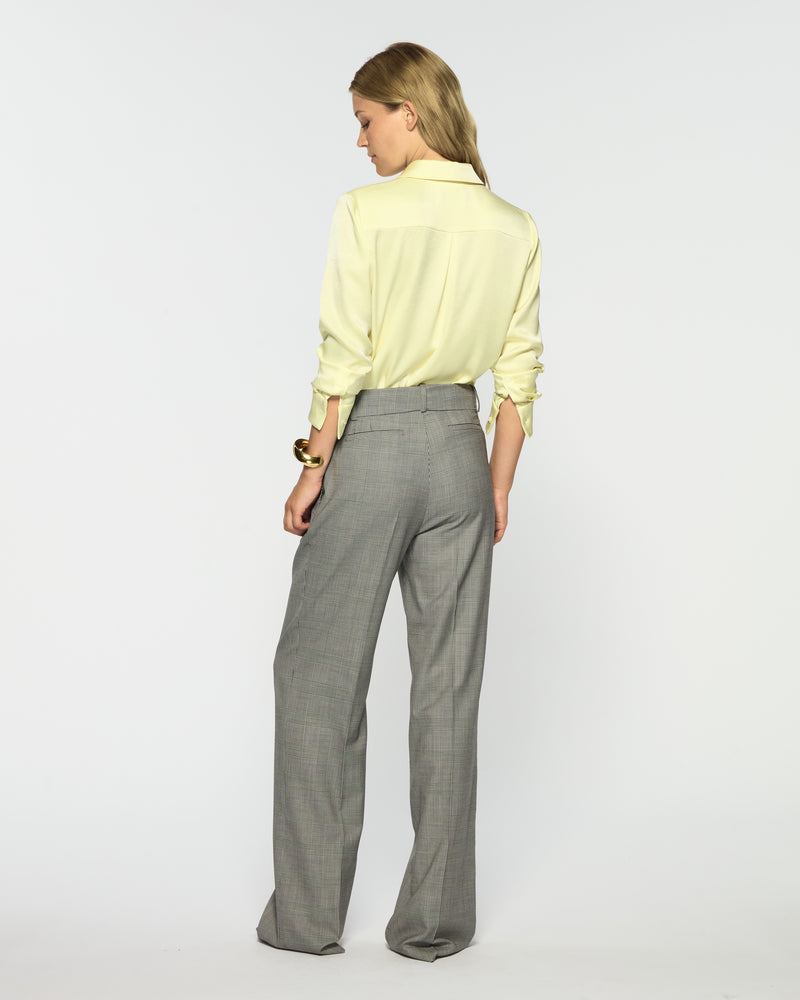 Wool Inverted Box Pleat Trouser - Prince of Wales Check SERENA BUTE