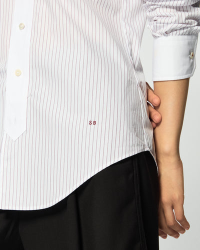 Johnny Shirt - Burgundy Stripe SERENA BUTE