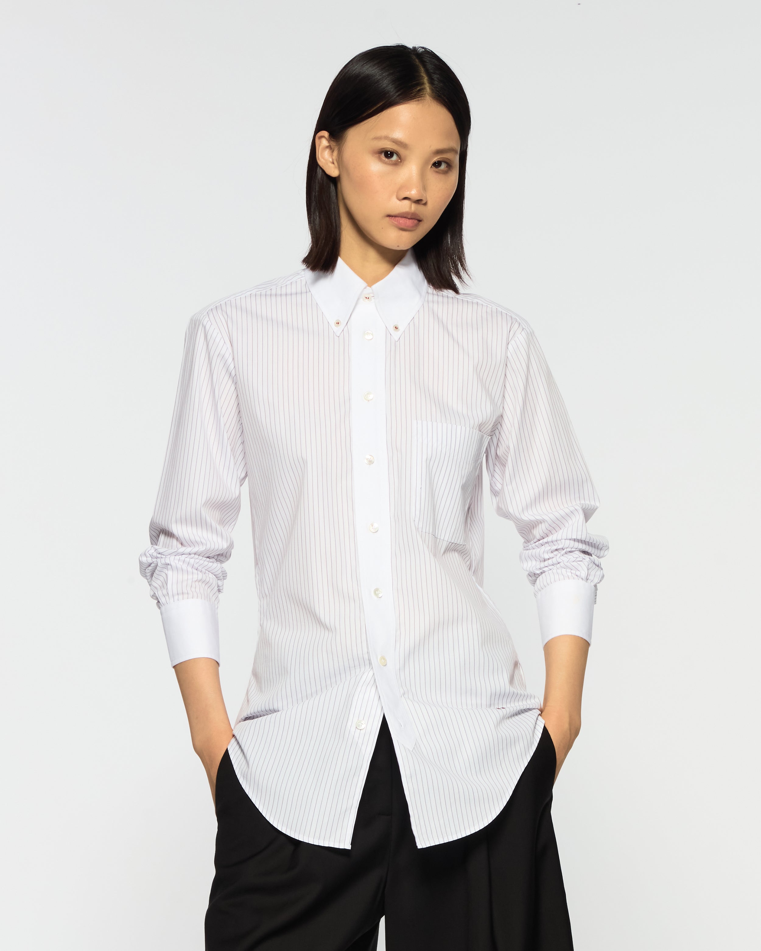 Johnny Shirt - Burgundy Stripe