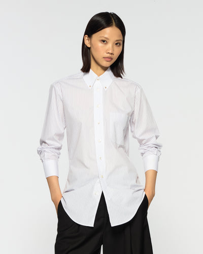 Johnny Shirt - Burgundy Stripe SERENA BUTE