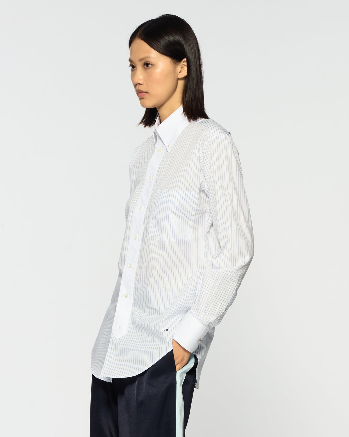 Johnny Shirt - Navy Blue Stripe