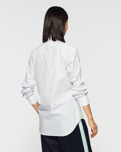 Johnny Shirt - Navy Blue Stripe SERENA BUTE