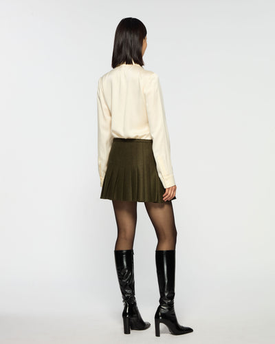 Mini Kilt - Military Green Wool SERENA BUTE