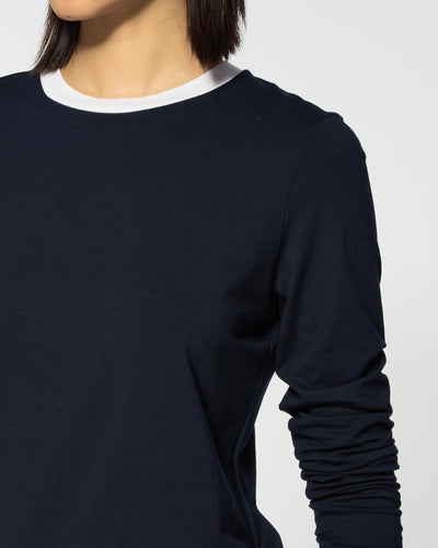 Long Sleeve T-Shirt - Navy Blue SERENA BUTE