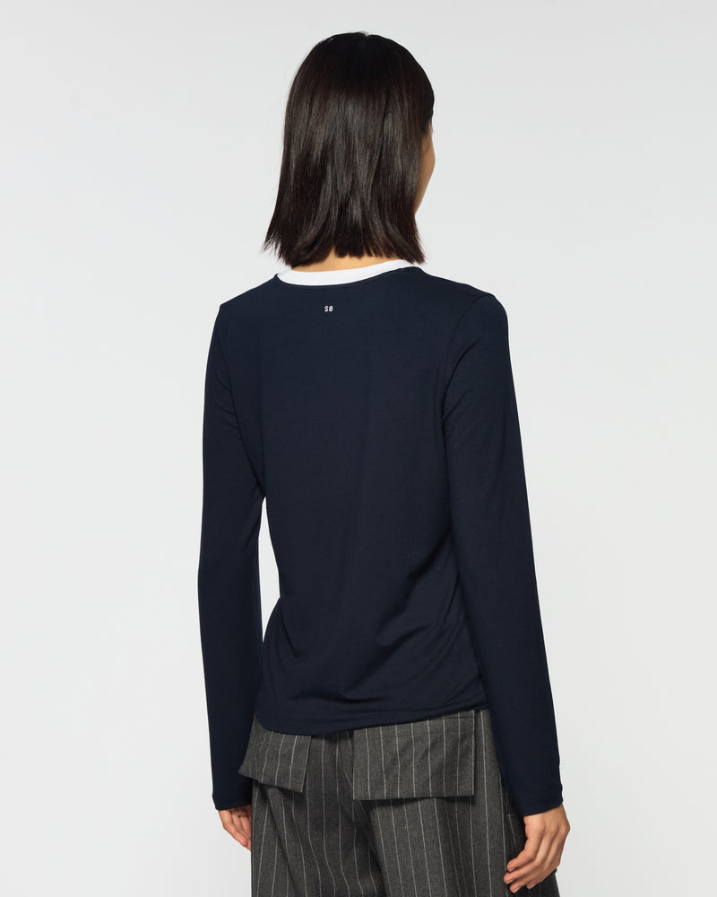 Long Sleeve T-Shirt - Navy Blue picture #4