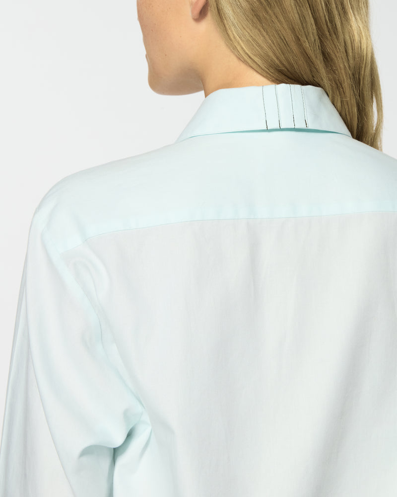 Cotton Oversized Shirt - Frosted Teal SERENA BUTE