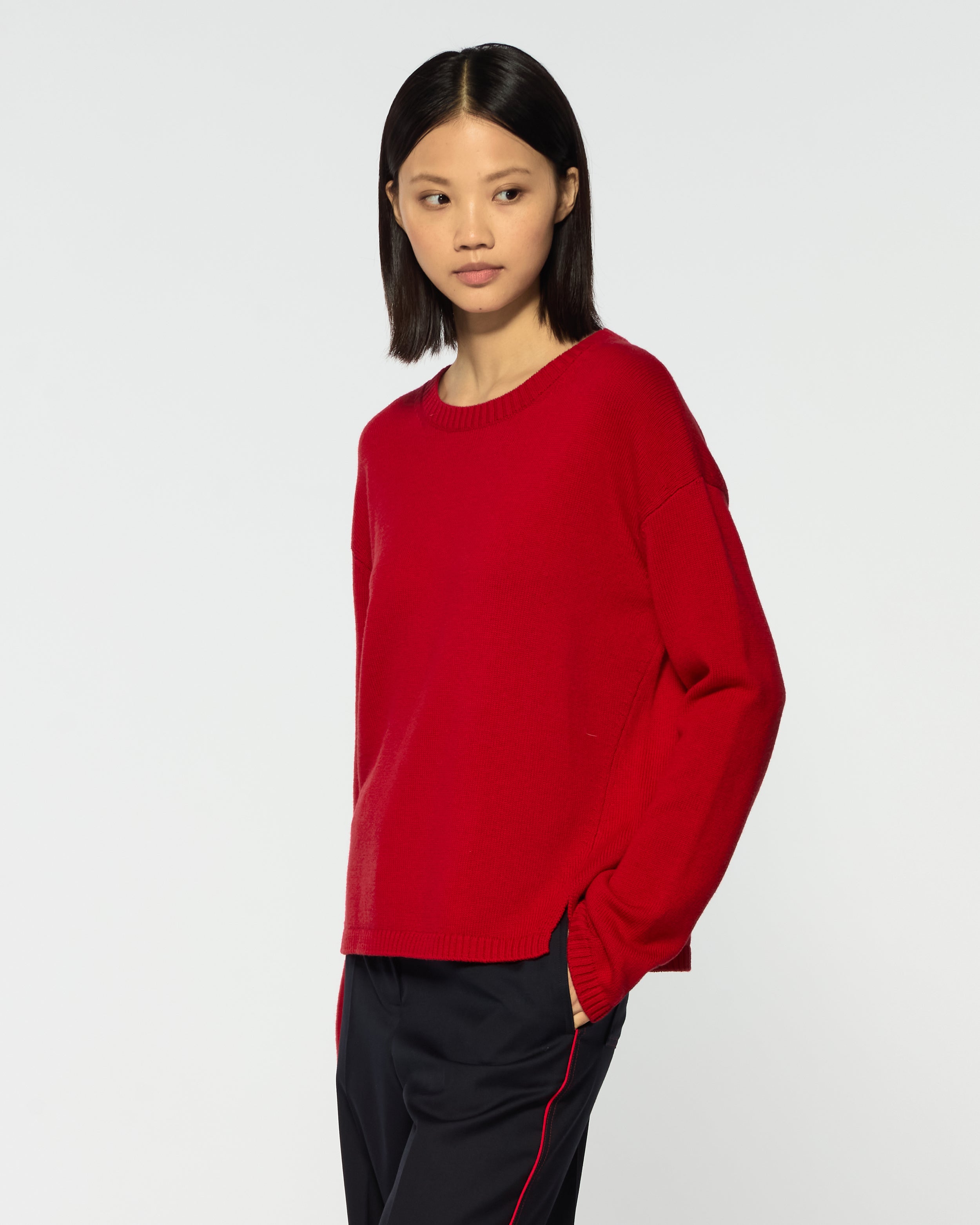 Relaxed Fit Jumper - Red