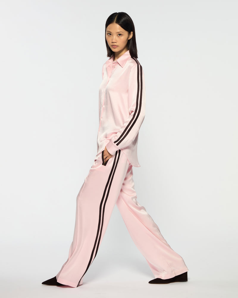 Satin Classic Shirt - Pale Pink SERENA BUTE