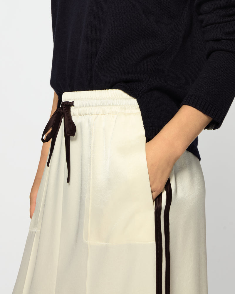 Satin Serena Jogger Skirt - Cream SERENA BUTE