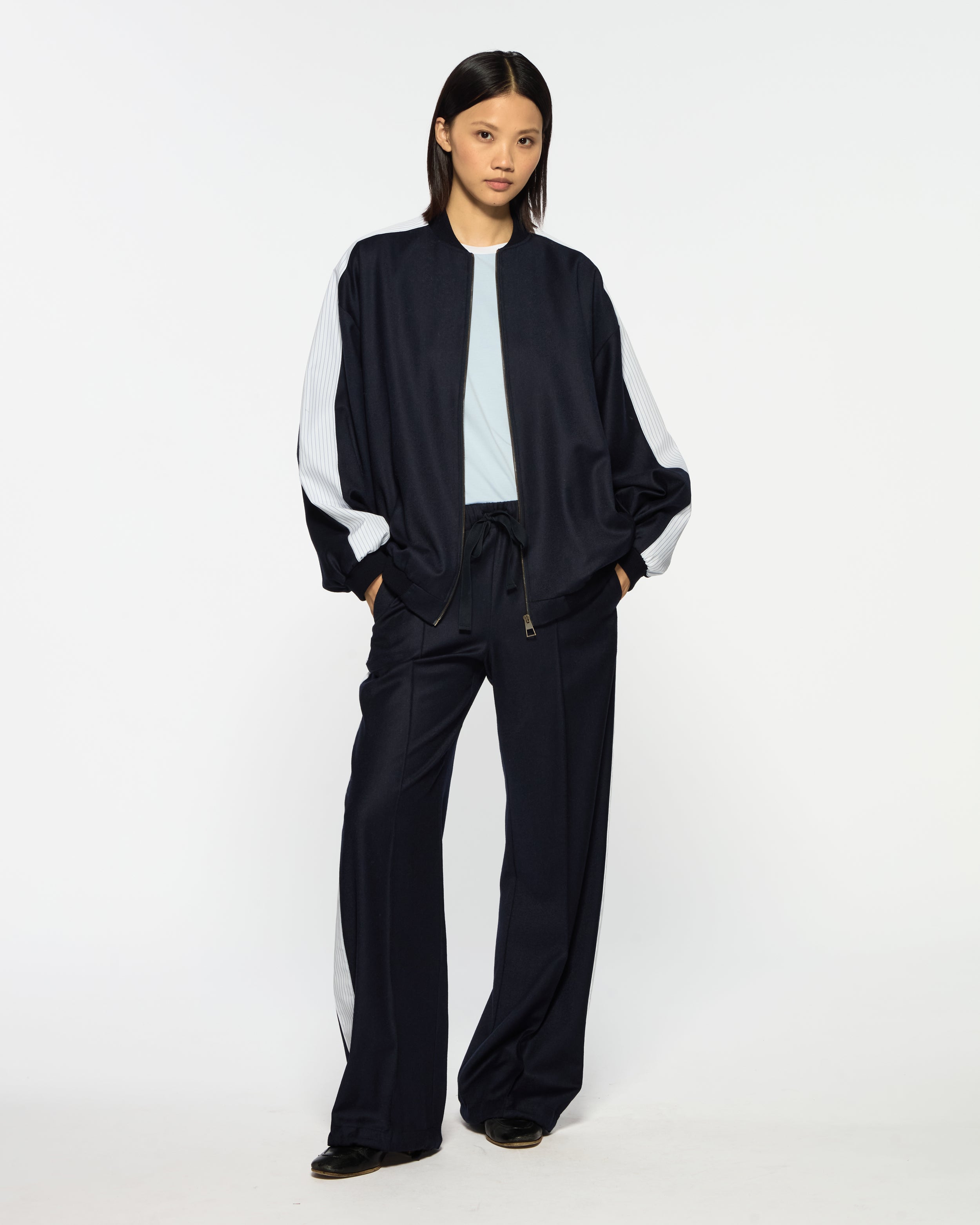 Serena Jogger - Navy Blue Wool