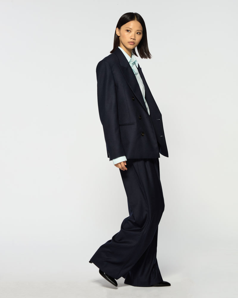 Serena Trouser - Navy Blue Wool picture #4