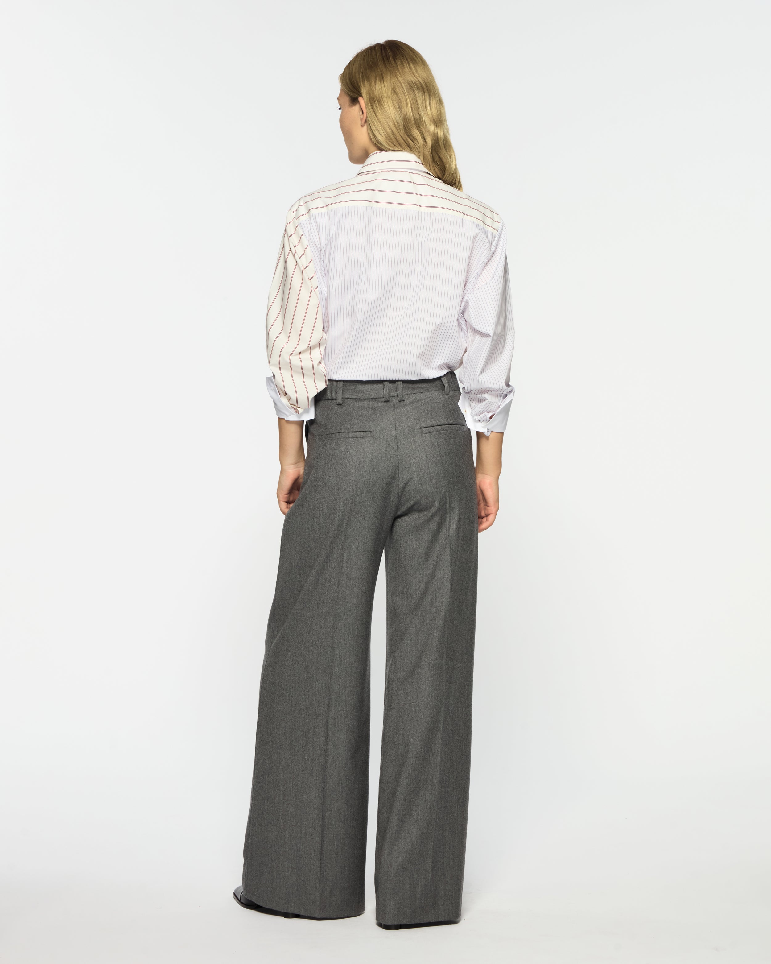 Serena Trouser - Dark Grey Wool