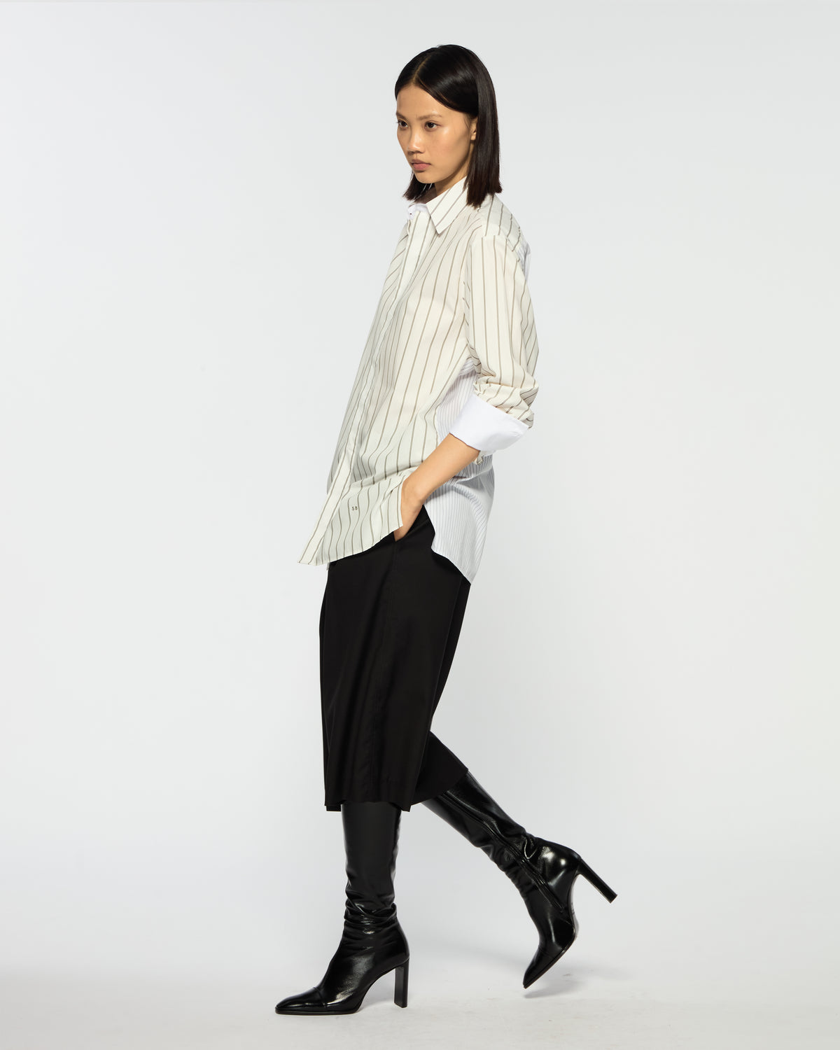 Oversized Shirt - Green Stripe