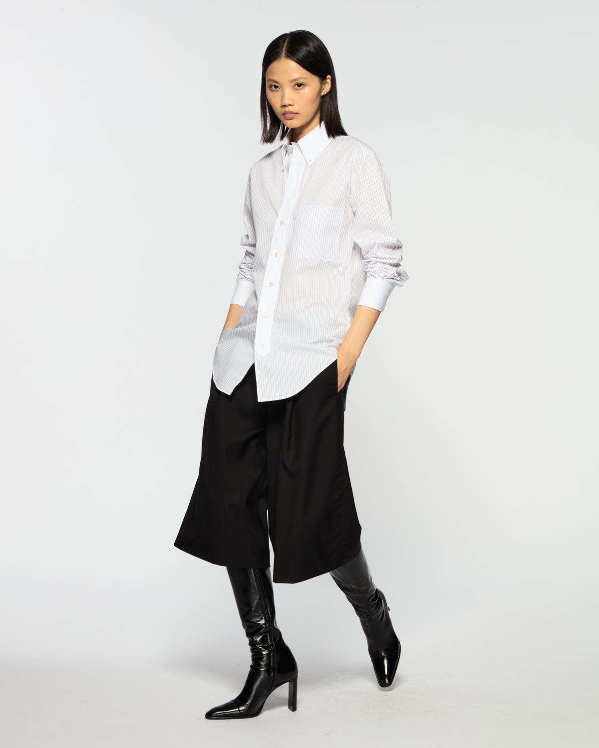 Tailored Culottes - Black Wool