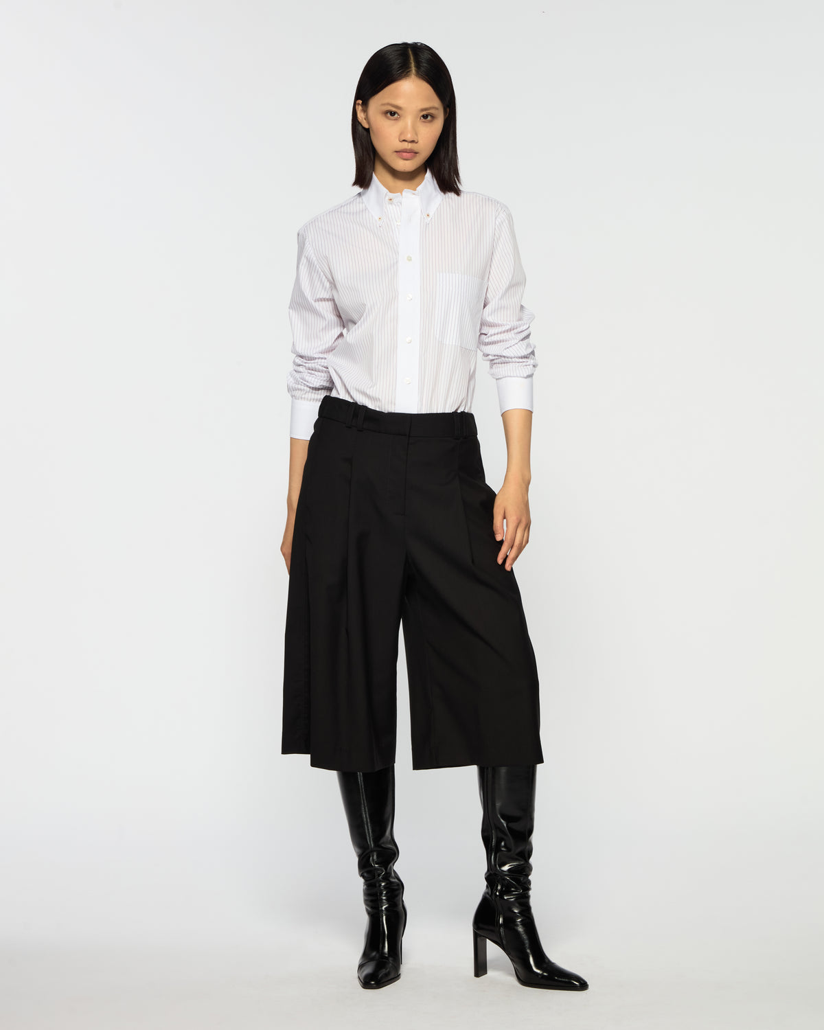 Tailored Culottes - Black Wool