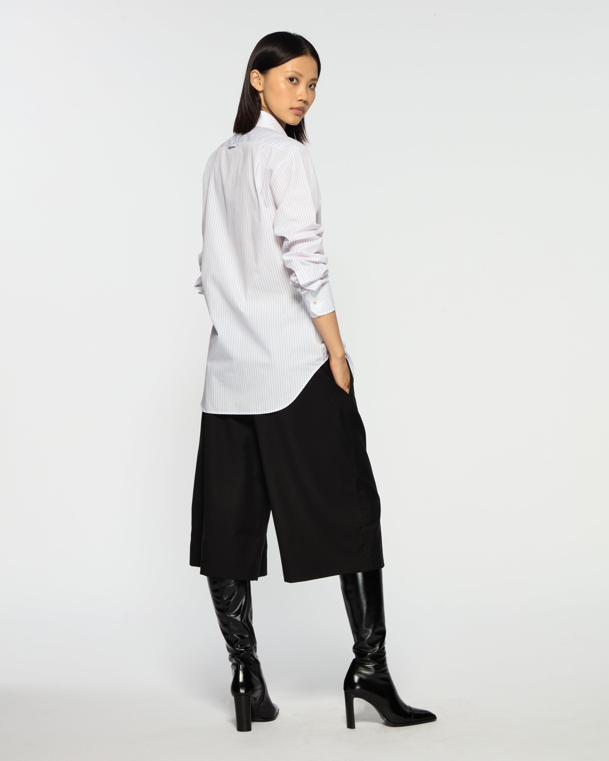 Tailored Culottes - Black Wool