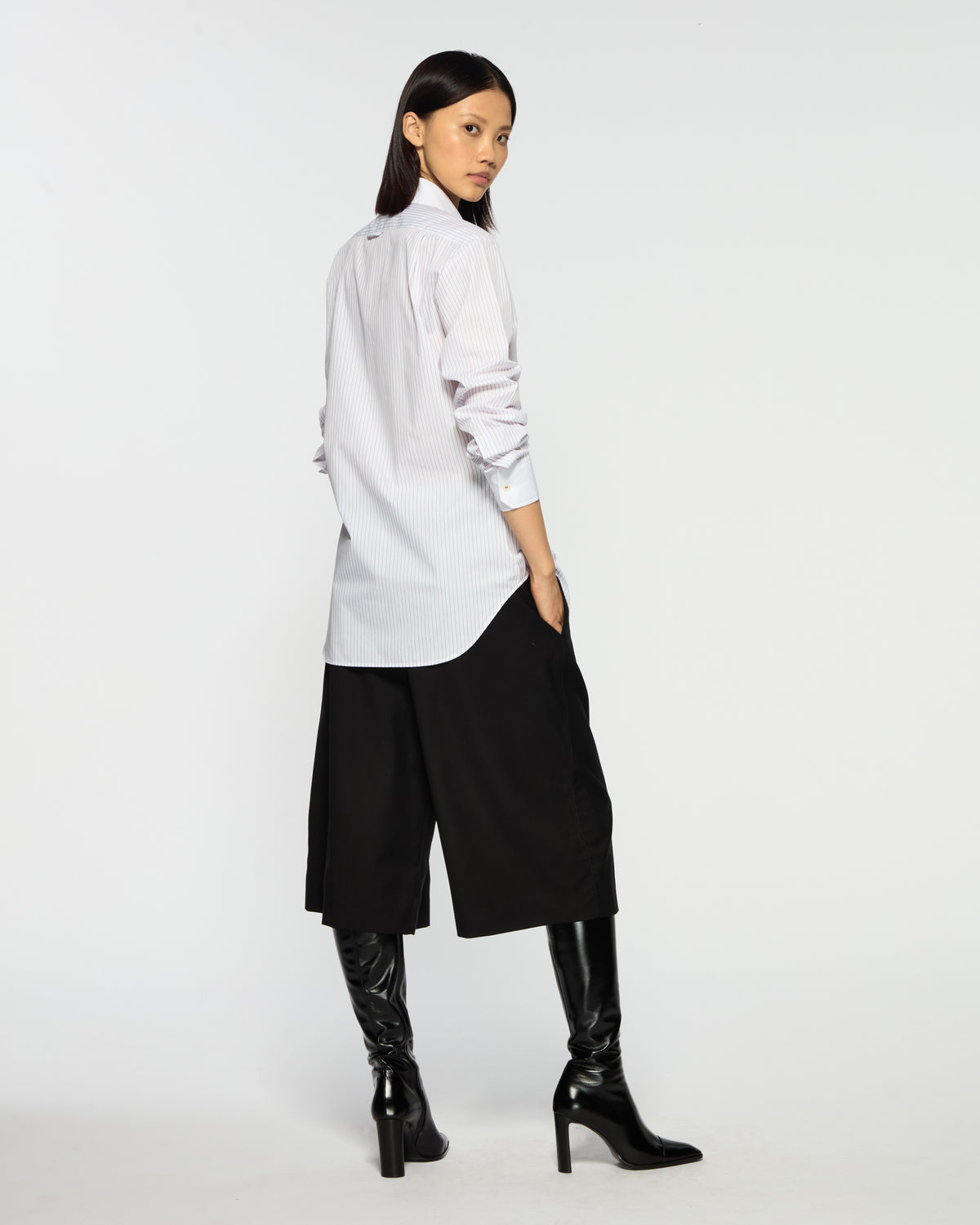 Tailored Culottes - Black Wool