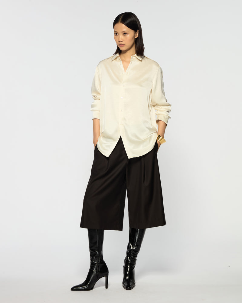 Tailored Culottes - Chocolate Brown Wool picture #1