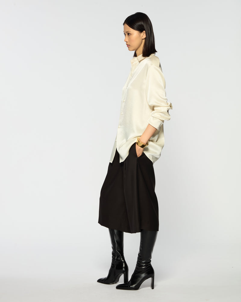 Tailored Culottes - Chocolate Brown Wool picture #3