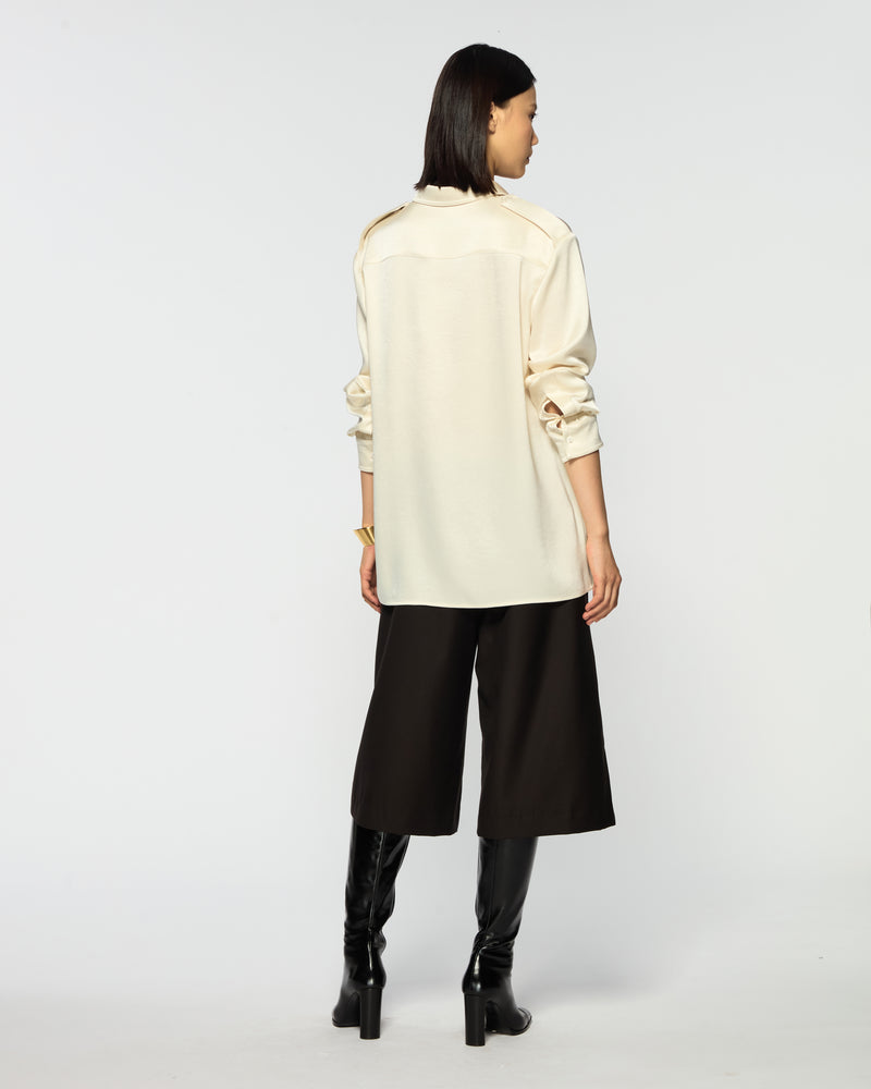 Tailored Culottes - Chocolate Brown Wool picture #4